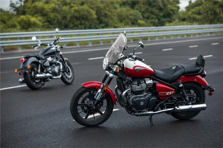 The Royal Enfield Super Meteor 650 is available with a wide set of accessories
